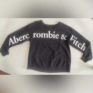 Abercrombie & Fitch Black Sweatshirt with White Logo